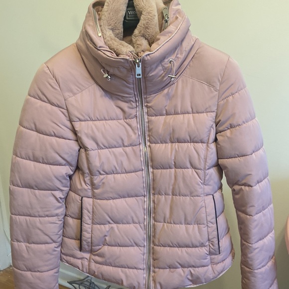 Zara jacket warm lining Inner Faux Fur Collar Inner Knit Zipped Cuffs - Picture 3 of 13